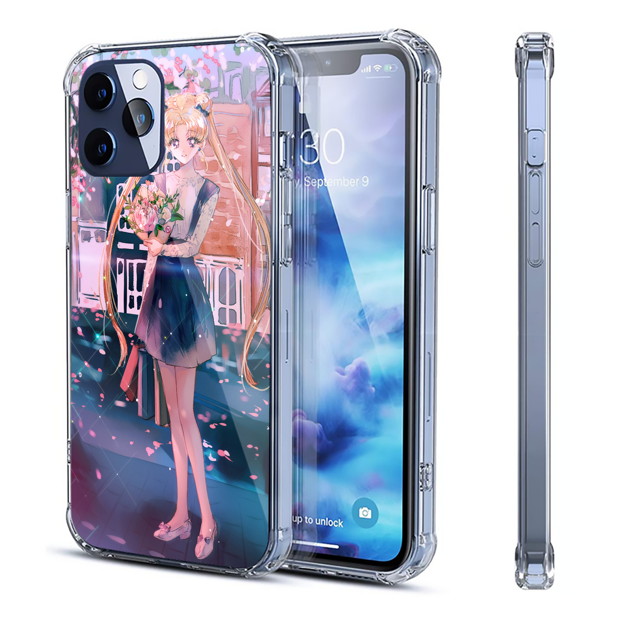 （画像用） 美少女戦士セーラームーン Sailor Moon 【iPhone 12シリーズ対応】透明スマホケース（クリアソフトケース）